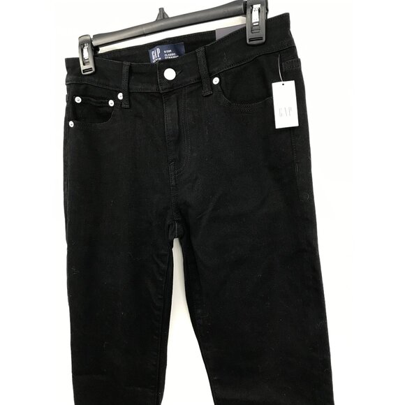 GAP Womens Denim Jean Classic Straight Leg Black 6/28 Regular NEW - Picture 3 of 7